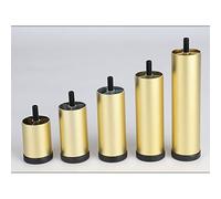 Paquete de 4 patas ajustables de metal para sofá, patas de muebles resistentes para camas, sillones, armarios, patas de mesa con pernos M8, acabado dorado, 18 cm de altura