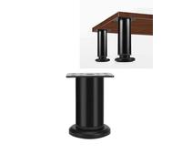 Paquete de 4 patas ajustables for muebles, niveladores de patas - Almohadillas de soporte universales atornillables for patas de mesas, gabinetes, sofás, camas y mesas de centro(Black,Height 72cm)