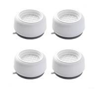 Paquete de 4 patas antivibración para lavadora con ventosas antideslizantes, almohadillas para lavadora y secadora, soporte de muebles para electrodomésticos (blanco)