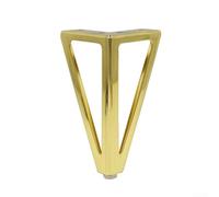 Paquete de 4 patas de mesa resistentes de hierro de 6 pulgadas con almohadillas antideslizantes para armarios, camas, sillas, patas de nivelación de muebles de repuesto propensas a instalar (dorado)