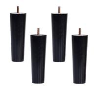Paquete de 4 patas de sofá M10 de madera maciza cónicas con perno preperforado de 10 mm, antideslizantes, patas de repuesto para soporte de TV, silla, tocador, sofá, mesa, cama, diseño vertical, 5 cm