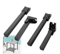 Paquete de 4 patas plegables para mesa, soporte de metal resistente para mesas de café, mesitas de noche y escritorios portátiles para laptop, diseño que ahorra espacio para el hogar y la oficina