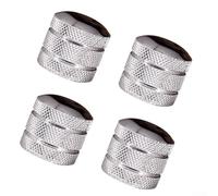Paquete de 4 perillas para guitarra eléctrica y bajo, para control de tono y volumen, accesorio esencial para músicos (plateado)