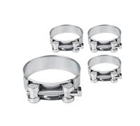 Paquete de 4 piezas de abrazaderas de tubo reforzadas y resistentes de 56-59 mm, abrazaderas de tubo de acero galvanizado (4 piezas, 56-59 mm)