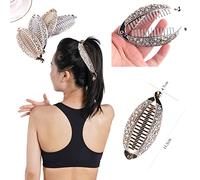 Paquete de 4 piezas de horquilla en forma de pescado Pasadores de plátano para niñas y mujeres accesorio
