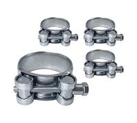 (Paquete de 4 piezas) Tubo 44-47 mm Abrazaderas de Tubo Reforzadas Resistentes, Sujetadores de Abrazadera de Manguera de Tubo de Acero Galvanizado (4 piezas, 44-47 mm)