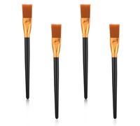 Paquete de 4 pinceles de pintura acrílica, pinceles planos de 1 pulgada para artistas, calidad profesional para acrílico, acuarela, gouache, óleo, arte facial y corporal