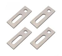 Paquete de 4 placas adaptadoras de montaje en panel solar para pernos de suspensión M10, soporte de acero inoxidable para sistema fotovoltaico, agujero de 11 mm (4 unidades)