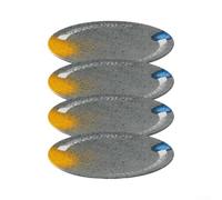 Paquete de 4 platos llanos de melamina gris moteados redondos, irrompibles, ligeros, resistentes a los arañazos, para el hogar, restaurante, 30,4 cm (25,2 cm)