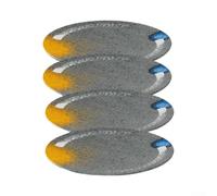 Paquete de 4 platos llanos de melamina moteados grises, redondos, irrompibles, ligeros, resistentes a los arañazos, para el hogar, restaurante, 30,4 cm