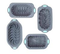 Paquete de 4 Platos para Hornear, Moldes para Pasteles, Moldes para Pasteles, Textura de Acero Inoxidable, Molde para Hornear para Amantes de Hornear