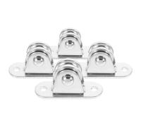 Paquete de 4 poleas de metal resistentes para aparejos, bloque de polea de alta resistencia con cuerda de alambre, polea de elevación versátil para aplicaciones de elevación y levantamiento pesado
