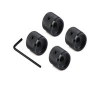Paquete de 4 pomos redondos de metal para volumen y bajo para guitarra eléctrica y bajo y control de tono