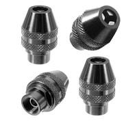 Paquete de 4 portabrocas 4486 de cambio rápido sin llave para herramientas giratorias Dremel, adaptador de portabrocas de 3 mandíbulas de metal de 1/32 a 1/8 pulgadas, compatible con Dremel 395 3000