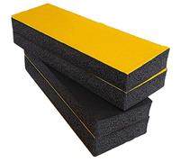 Paquete de 4 protectores antiarañazos autoadhesivos de espuma para estacionamiento compatibles con paredes de garaje 30 x 10 x 3 cm (negro)