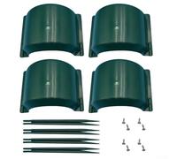 Paquete de 4 protectores de cabezal de aspersor, riego ajustable con polipropileno resistente a los rayos UV para deflector de pulverización de agua de césped y prevención de vehículos (verde)