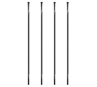 Paquete de 4 radios de bicicleta ultraligeros de acero inoxidable T302 14G para entusiastas del ciclismo (ala 270 mm 20)