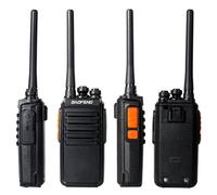 Paquete de 4 radios portátiles Baofeng BF-E50 FRS de 8 W y 16 canales, con cargador USB y alcance de llamada de 5 a 15 km.
