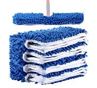 Paquete de 4 recambios de microfibra para fregona, compatibles con la mopa O-Cedar de doble acción, cabezales de repuesto para uso en seco/húmedo, lavable a máquina