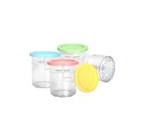 Paquete De 4 Recipientes For Pinta De Helado, Ajuste NC500 NC501 De 24 Oz, Compatible Con Máquina De Helado Ninja, Compatible Con Ninja, Accesorios De Cocina