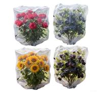 Paquete de 4 redes para pájaros con cordón para plantas frutales, protección de malla fina de poliéster transparente de 3.3 x 2.5 pies, 4.3 x 5 pies, 4 x 5 pies, 4 x 6 pies para árboles, vides y