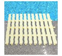 Paquete de 4 rejillas de drenaje para piscina, tira de cubierta de canal empalmable para un desbordamiento eficiente de agua y rejilla de canalón de baño, 30 x 100 cm, solución duradera de drenaje de