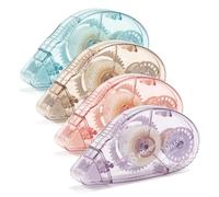 Paquete de 4 rodillos de cinta adhesiva de doble cara, suministros para álbumes de recortes, rodillo de cinta adhesiva para manualidades, camino de cinta adhesiva de doble cara para álbumes de