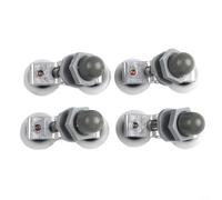 Paquete de 4 rodillos dobles para puerta de ducha de baño con nailon y aleación de aluminio, diseñados para un deslizamiento suave y giratorio en puertas de ducha curvas o cuadrantes (23 mm)