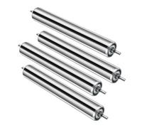 Paquete de 4 rodillos transportadores de acero galvanizado de 1 a 2.4 pulgadas de diámetro, 6 a 40 pulgadas de longitud, ideales para almacenes y granjas, tubos de rodillo plateados resistentes (D-50