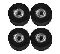 Paquete de 4 ruedas de asiento para máquina de remo para remeros resistentes al agua, rodillo de nailon con rodamientos de acero, 45 x 21 x 8 mm, polea de repuesto negra