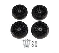 Paquete de 4 ruedas de entrenamiento flash para bicicletas infantiles de 12, 14, 16, 18, 20 pulgadas con materiales ABS de poliuretano y diseñadas para instalación de rodamientos de 8 mm (negro)