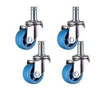 Paquete de 4 ruedas giratorias azules para muebles, material de PC, varilla roscada M11, ajuste universal, capacidad de peso de 120 kg, perfectas para una fácil movilidad y un uso versátil.