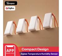 Sensor de Temperatura y Humedad Zigbee SONOFF SNZB-02B AirGuard TH Lite, Detección de Alta Precisión, Registro de Datos de 6 Meses, Batería de Larga Duración