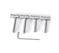 Paquete de 4 sillines de aleación de zinc para puente de bajo, bloque de placa para guitarra eléctrica de alta precisión, repuesto de 2 colores, piezas de instrumento musical, bloque de sillín de