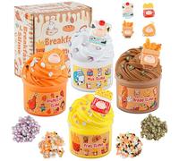 Paquete de 4 slime de mantequilla de alimentos, súper suave y no pegajoso, kit de slime para niñas y niños de 8 a 12 años, regalos de fiesta para niños, juguetes sensoriales, vacaciones, cumpleaños,