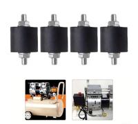 Paquete de 4 soportes aisladores de goma M6/M8 diseñados para amortiguación de vibraciones y reducción de ruido en equipos mecánicos y eléctricos (M8)