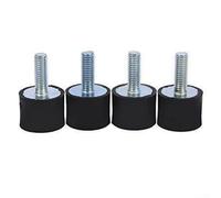 Paquete de 4 soportes aisladores de vibración de goma M6 con pernos para equipos de reparación de automóviles y maquinaria solución antivibración