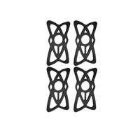 Paquete de 4 soportes de banda de teléfono de silicona para bicicleta motocicleta Black 13 x 7 x 0.2 cm