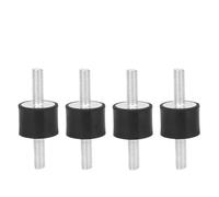 Paquete de 4 soportes de goma M6, aisladores de vibración, amortiguadores cilíndricos de 18 mm x 18 mm(M6 20x10mm)
