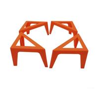 Paquete de 4 soportes de lona para verter pintura, soporte de caballete ABS para arte acrílico, exhibición de escritorio portátil para artistas estudiantes, multicolor (rojo)