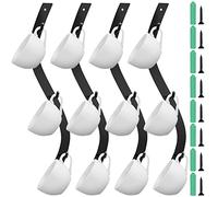 Paquete de 4 soportes de pared para tazas de café montados con 12 ganchos en forma de S, soporte para colgar en la pared para cafetera, cocina, café, esquina, estación de decoración