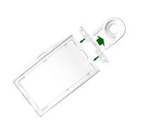 Paquete de 4 soportes de plástico duro transparente para tarjetas de identificación, horizontal y vertical, de doble uso, para 3 tarjetas. Fallen One