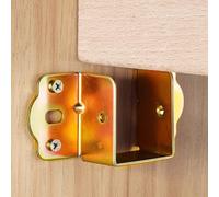 Paquete de 4 soportes de riel de cama en forma de U, bisagras de soporte de acero resistente para marcos de cama de madera, soportes en U galvanizados con resistencia a la corrosión, 32/35/40 mm SI