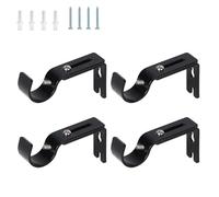 Paquete de 4 soportes multiusos ajustables para barra de cortina para extender portátil para oficina en casa y más accesorios de cortina