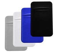 Paquete de 4 Soportes para Tarjetas de teléfono Celular con Adhesivo para la Parte Posterior del teléfono, Fundas de Tela elástica para Tarjetas de identificación de crédito Bolsillo en Cartera