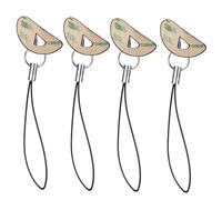 Paquete de 4 soportes redondos 3M para dispositivos de rastreo, accesorio de localizador remoto adhesivo para superficies planas o curvas, soporte adhesivo flexible de PVC y cordones para buscador de