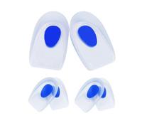 Paquete de 4 talones de gel para niños SportTraction que absorben los golpes, ligeros, para talones sensibles al dolor de talón, dolor de tobillo, fascitis plantar o espolones de talón (niños 5-8,