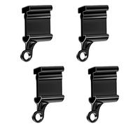 Paquete de 4 tapas de extremo para riel de cortina flexible y flexible, tapón de cortina flexible para accesorios de riel de cortina para caravana, ventana de ducha, color negro