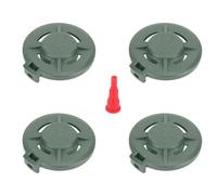Paquete de 4 tapas de gas butano con boquilla infladora, tapas protectoras largas a prueba de fugas para tanques de casete tipo CB, senderismo, camping (verde)