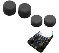 Paquete de 4 tapas de joystick para controlador R36S, antideslizante para agarre de extensión de TPU para una mayor precisión de juego, funda para RPG y para ARCADE para sesiones (blanco) (negro)